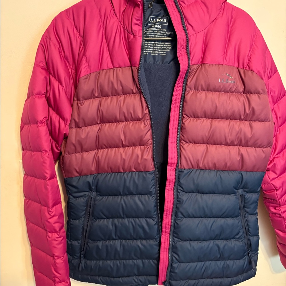 LL Bean Colorblock Puffer Jacket